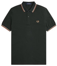 Fred Perry - Twin Tipped Poloshirt - Night Green/ Warm Grey/ Light Rus