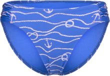 Set Sail High Leg Ruched Side Pant Swimwear Bikinis Bikini Bottoms Bikini Briefs Blue Seafolly