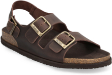 Sl Gaston Leather Dk Shoes Summer Shoes Sandals Brown Scholl