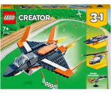 LEGO Creator: 3 in 1 Supersonic Jet, Helicopter & Boat Toy (31126)