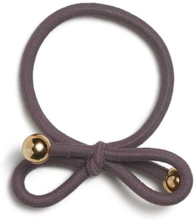 Ia Bon Hair Tie With Gold Bead Taupe