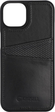 Krusell: Leather CardCover iPhone 14 Svart