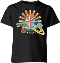 Captain Marvel Star Power Kids' T-Shirt - Black - 3-4 Years - Black