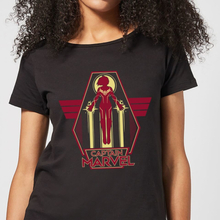Captain Marvel Flying Warrior Women's T-Shirt - Black - S