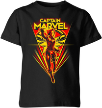 Captain Marvel Freefall Kids' T-Shirt - Black - 3-4 Years