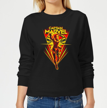 Captain Marvel Freefall Women's Sweatshirt - Black - S
