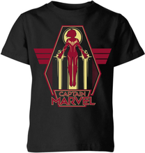 Captain Marvel Flying Warrior Kids' T-Shirt - Black - 3-4 Years - Black