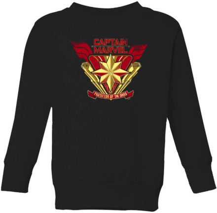 Captain Marvel Protector Of The Skies Kids' Sweatshirt - Black - 7-8 Years - Black