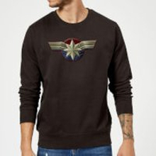 Captain Marvel Chest Emblem Sweatshirt - Black - S
