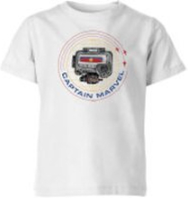 Captain Marvel Pager Kids' T-Shirt - White - 3-4 Years