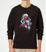 Captain Marvel Neon Warrior Sweatshirt - Black - S - Black