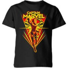 Captain Marvel Freefall Kids' T-Shirt - Black - 3-4 Years
