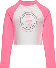 Raglan Colour Block Ls Tee Tops T-shirts Long-sleeved T-Skjorte Pink Juicy Couture