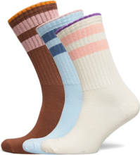 Tenna Thick Sock 3 Pack Lingerie Socks Regular Socks White Becksöndergaard