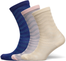 Dopamina Glitter Sock 3 Pack Lingerie Socks Regular Socks Blue Becksöndergaard