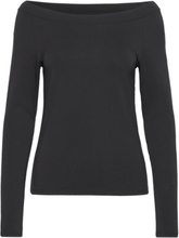 Celina Top Designers T-shirts & Tops Long-sleeved Black Stylein