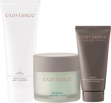 Exuviance Glow Kit Deep Clean AHA Cleanser, Triple Microdermabrasion Face Polish, SkinRise