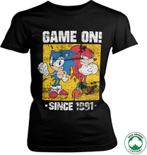 Sonic - Game On Since 1991 Organic Girly Tee, T-Shirt