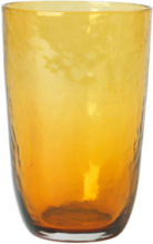 Drikkeglas 'Hammered' Home Tableware Glass Drinking Glass Yellow Broste Copenhagen
