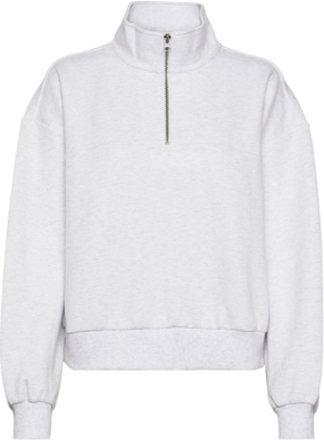 Elevated Double Knit Mock Neck Sport Sweatshirts & Hoodies Sweatshirts Grey VANS