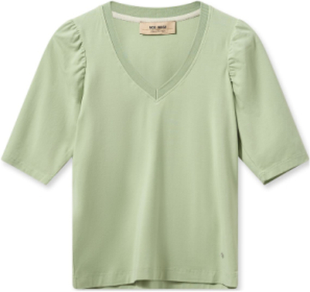 Mmyanni V-Ss Tee Tops T-shirts & Tops Short-sleeved Green MOS MOSH