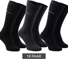 18 Paar McGREGOR Strümpfe Freizeit-Socken Oeko-Tex zertifiziert Business-Socken im Vorteilspack Schwarz, Dunkelblau oder Grau