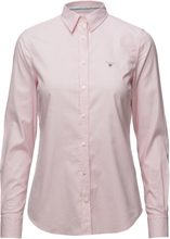 "Stretch Oxford Solid Tops Shirts Long-sleeved Pink GANT"