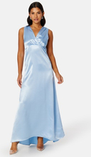 VILA Sittas V-neck S/L Maxi Dress Kentucky Blue 44