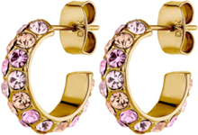 "Heidi Sg Light Rose Accessories Jewellery Earrings Hoops Pink Dyrberg/Kern"