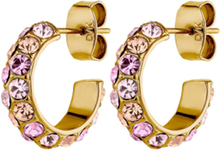 Heidi Sg Light Rose Accessories Jewellery Earrings Hoops Pink Dyrberg/Kern