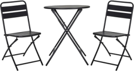 Cafe Set, Hdhelo, Black Home Outdoor Environment Outdoor Stools Black House Doctor