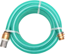 vidaXL Tubo di Aspirazione con Connettori in Ottone 10 m 25 mm Verde