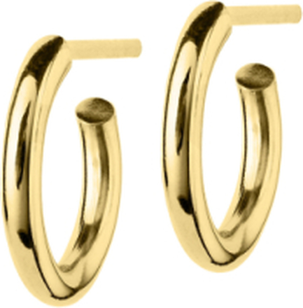 Hoops Earrings Gold Small Accessories Kids Jewellery Earrings Hoops Gull Edblad*Betinget Tilbud