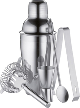 "Barsæt I Rustfrit Stål, 5 Dele Home Tableware Drink & Bar Accessories Shakers & Cocktail Utensils Silver Cilio"