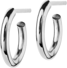 Hoops Earrings Steel Small Accessories Kids Jewellery Earrings Hoops Sølv Edblad*Betinget Tilbud