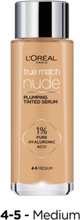 L'oréal Paris True Match Nude Plumping Tinted Serum 4-5 Medium Foundation Sminke L'Oréal Paris*Betinget Tilbud