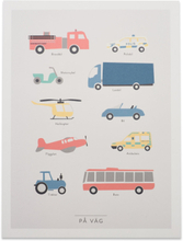 On The Way - På Engelska Home Kids Decor Posters & Frames Posters Vehicles Multi/mønstret Kunskapstavlan®*Betinget Tilbud