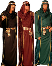 Parkostyme - Tre Sjeik Kostymer Svart, Brun og Grønn