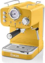 Swan Retro Pump Espresso Koffie Machine - Geel