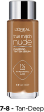 L'oréal Paris True Match Nude Plumping Tinted Serum 7-8 Tan - Deep Foundation Sminke L'Oréal Paris*Betinget Tilbud