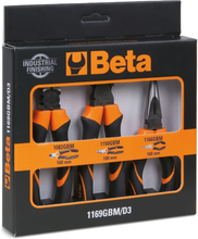 Beta Tools Set Pinze 3 pz 1169GBM/D3 con Maniglie Bi-materiale