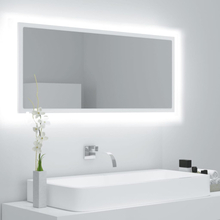vidaXL Specchio da Bagno con LED Bianco 100x8,5x37 cm in Acrilico