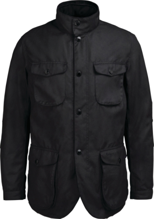 Barbour Men's Ogston Waxed Jacket Black Lettfôrede jakker L