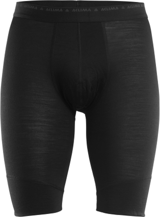 Aclima Men's LightWool Shorts Long Jet Black Undertøy underdel XL