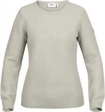 Fjällräven Women's Övik Structure Sweater Egg Shell-Grey Langermede trøyer XS