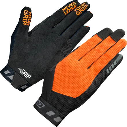 Gripgrab Vertical InsideGrip™ Full Finger Glove Orange Hi-vis Treningshansker XXL
