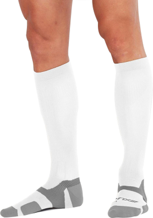 2XU VECTR Light Cushion Full Length Socks White/Grey Treningssokker XL