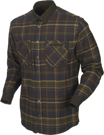 Härkila Men's Pajala Shirt Mellow brown check Långärmade skjortor XL