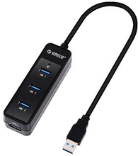 ORICO Super Speed 4-Port USB 3.0 HUB med 8-tommer USB 3.0-kabel (W5PH4-U3)