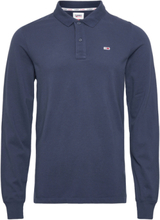 Tjm Slim Solid Ls Polo Tops Polos Long-sleeved Navy Tommy Jeans